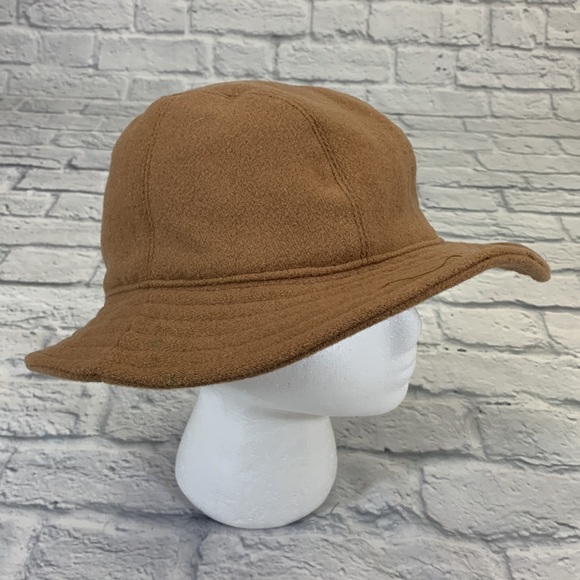 Banana Republic Wool Laine Bucket Hat Brown& tan Made in Italy Lined - Picture 5 of 11